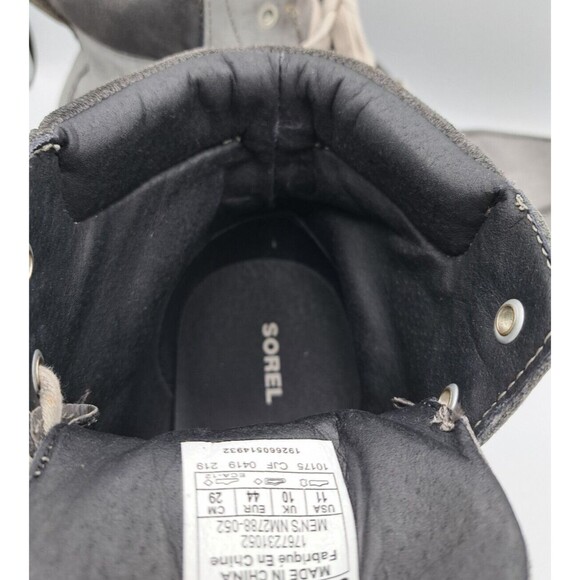 Sorel Boots Men's Size 11 Gray Madson Moc Toe Quarry Waterproof Leather Casual - Picture 10 of 16